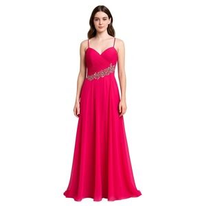 Dave & Johnny Pink Beaded‎ Formal Dress Evening Gown Prom Party Barbiecore 5/6